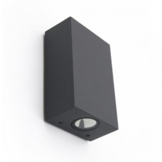 Φωτιστικό Διπλής Κατεύθυνσης LED 2x2W 230V 320lm 3000K Θερμό Φως Αλουμινίου Γραφίτη IP54 3-13991